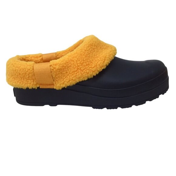 Hunter Play Clogs Welly Waterproof Insulated Black Nomad Orange Sz 8 Rain Boots - Picture 5 of 11